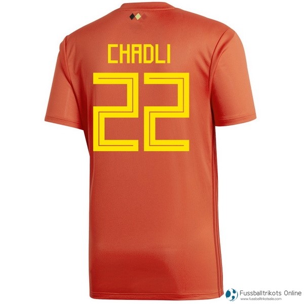 Belgica Trikot Heim Chadli 2018 Rote Fussballtrikots Günstig